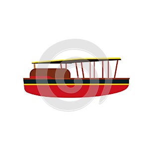 simple tourist boat with a roof vector illustration clip art