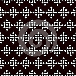 Simple traditional african mudcloth fabric, simple squares geometric seamless pattern, vector