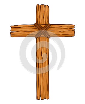 Rustic Wooden Christian Cross