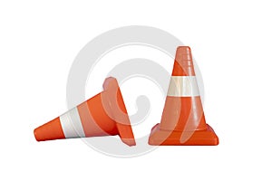 a simple traffic cone isolated, abstract safety construction on the street road highway