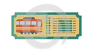 Simple Train Ticket Flat Vector Illustration for Commute, vector design Generative AI