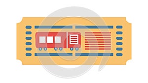 Simple Train Ticket Flat Vector Illustration for Commuters, vector design Generative AI