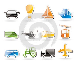 Simple Transportation and travel icons