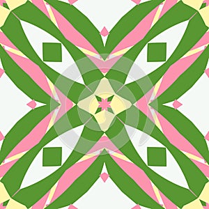 Simple trendy symmetrical geometric pattern. Great for fashion design and house interior design. Template for textile, ceramic