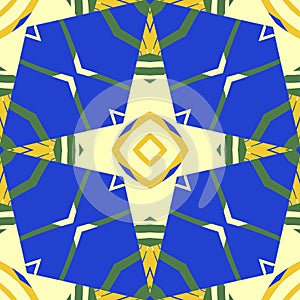 Simple trendy symmetrical geometric pattern. Great for fashion design and house interior design. Template for textile, ceramic