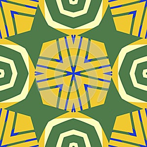 Simple trendy symmetrical geometric pattern. Great for fashion design and house interior design. Template for textile, ceramic