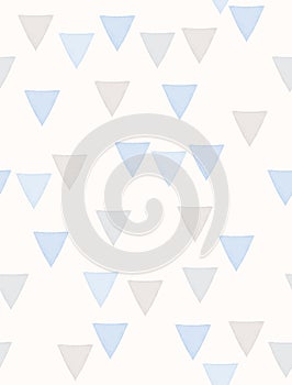 Simple Triangles Irregular Seamless Vector Pattern.