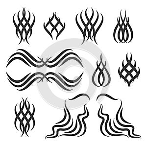 Simple tribal tattoo elements