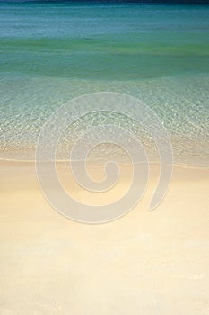 Simple tropical sea and sand vertical