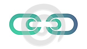 Simple Two-Link Connection Chain Icon, vector design Generative AI