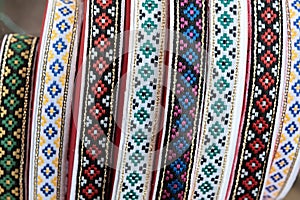 The simple ukrainian ornamental ribbons