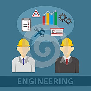 Engineering illustration Vector Art Logo Template and Illustration