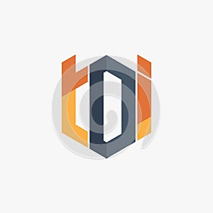 Simple and unique letter or word TDI line cut font in hexagon image graphic icon logo design abstract concept