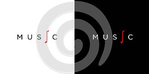 Simple and unique music logo design