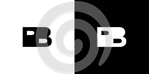 Simple and unique PB logo design
