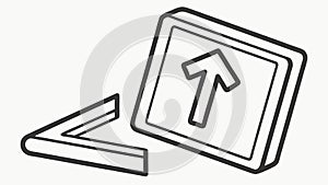 Simple upload arrow icon for data transfer and file sharing vector design Generative AI