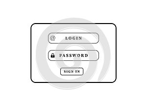 Simple user login page with username and password input fields for secure access