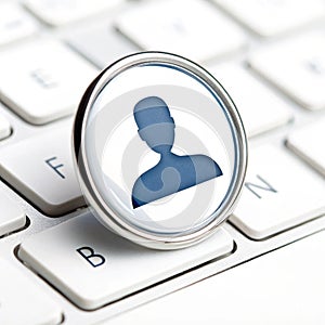 User web icon isolated on white background