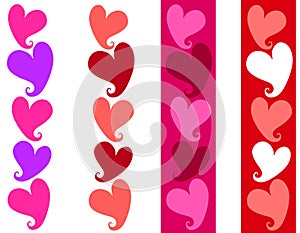 Simple Valentine Heart Borders