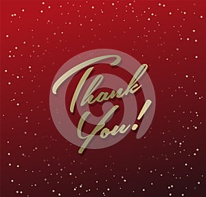 Simple vector background template with Thank You quotation