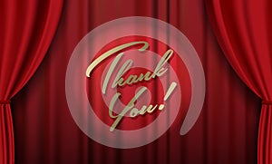 Simple vector background template with Thank You quotation