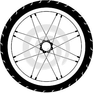 Simple Vector Bike Wheel Illustration