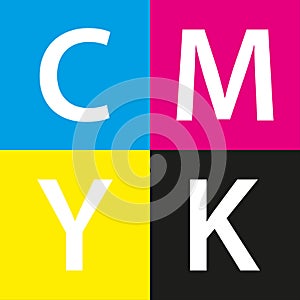 Simple vector cmyk color sample