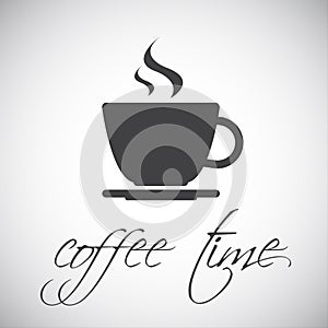 Simple vector cup of coffee icon
