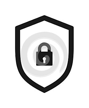 Shield security lock icon