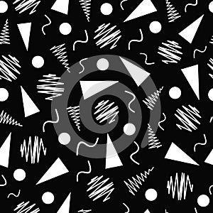Simple vector geometric black and white shapes