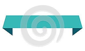 Simple vector green label banner on white background