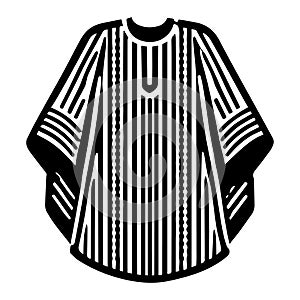 Simple Vector Icon of Agbada Outfit Logo Illustration.