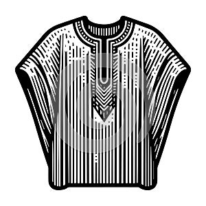 Simple Vector Icon of Agbada Illustration.