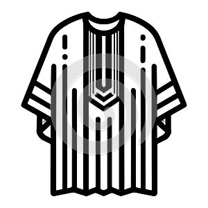 Simple Vector Icon of Agbada Outfit Logo Illustration.