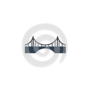Simple vector icon of a bridge