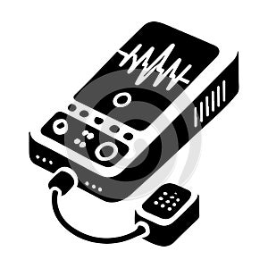 Simple Vector Icon of a Diagnostic scanner Ã¢â¬' Logo Design Illustration.