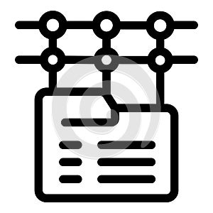 Data network sharing folder files information icon