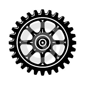 Gear Vector Icon Logo Design Illustration.