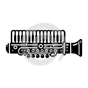 Simple vector icon klarinette logo design illustration.