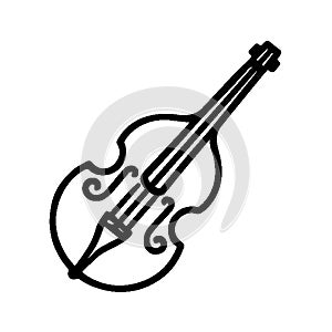 Simple Vector Icon Of Oompah Bass Logo Design Illustration.