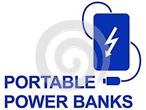 Simple vector icon power bank