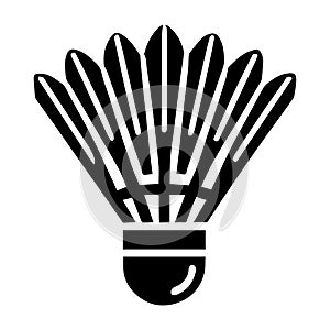 Simple Vector Icon of Shuttlecock Logo Design.