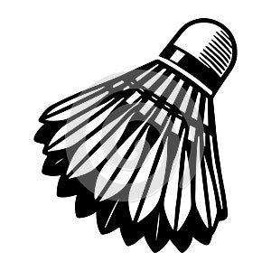 Simple Vector Icon of Shuttlecock Illustration.