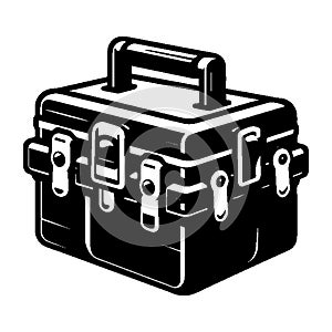 Simple Vector Icon of Tackle Boxes Logo Illustration.