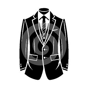 Tailored suits simple vector icon logo design illustration.