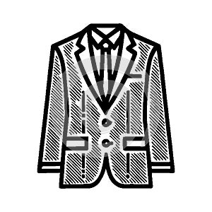 Tailored suits simple vector icon for logo design illustration.