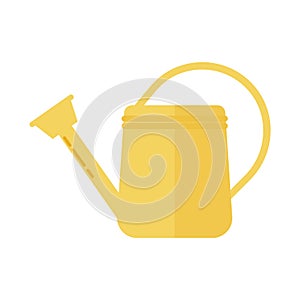 Simple vector icon of watering can. Garden tool on white background.