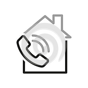 Simple vector icons related to real estate. Call house icon. Vector illustration