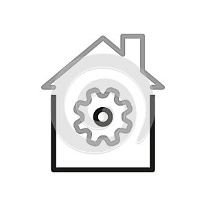 Simple vector icons related to real estate. Repair and tuning icon. Vector illustration