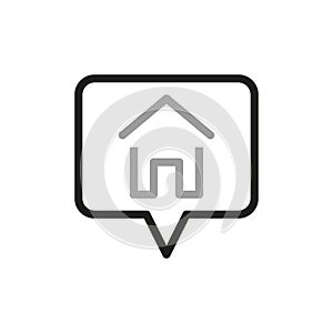 Simple vector icons related to real estate. Vector illustration